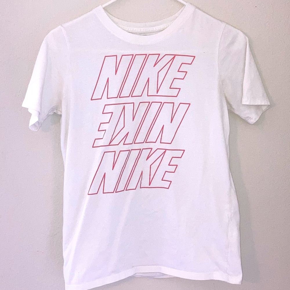 White & Pink Nike Shirt